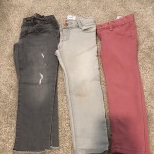 Girls jeans two from old navy and one from children’s place all size 4T.